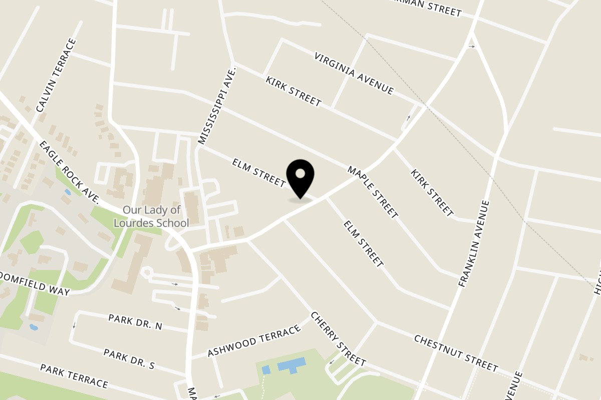 Map showing the location of Folklore Artisanal Mexican West Orange on 57 Harrison Avenue in West Orange